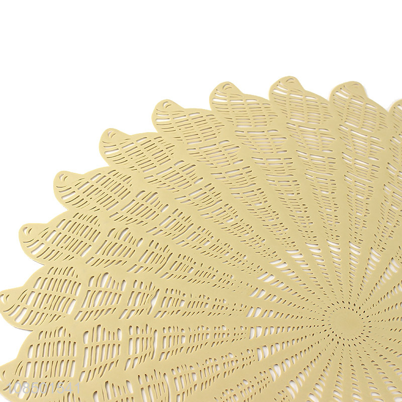 Factory price shiny pressed vinyl table placemat for kitchen home
