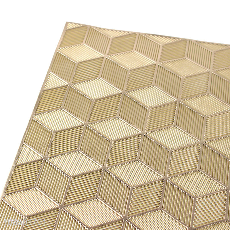 Good quality decorative table mats metallic washable placemats