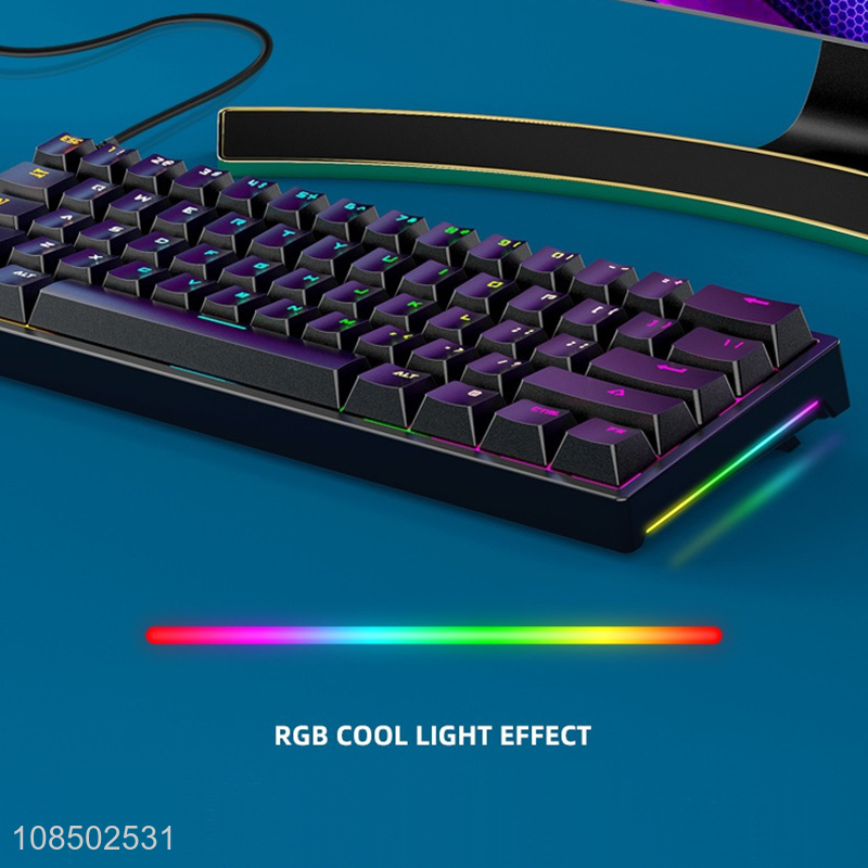 Wholesale 61 keys RGB backlight waterproof gaming mechanical keyboard