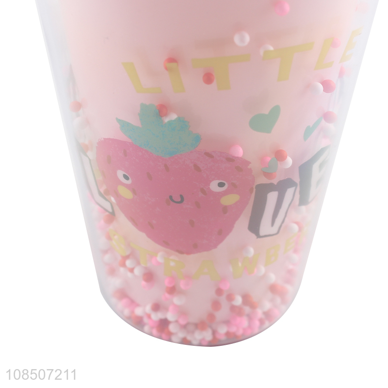 Factory supply multicolor 450ml straw summer ice cup water cup