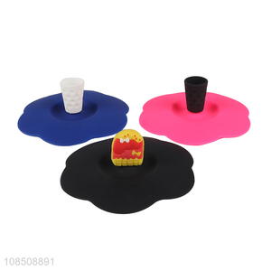 Wholesale dustproof food grade silicone cup cover lid for coffee mug