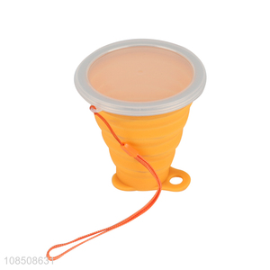 Wholesale collapsible food grade silicone water bottle for travel