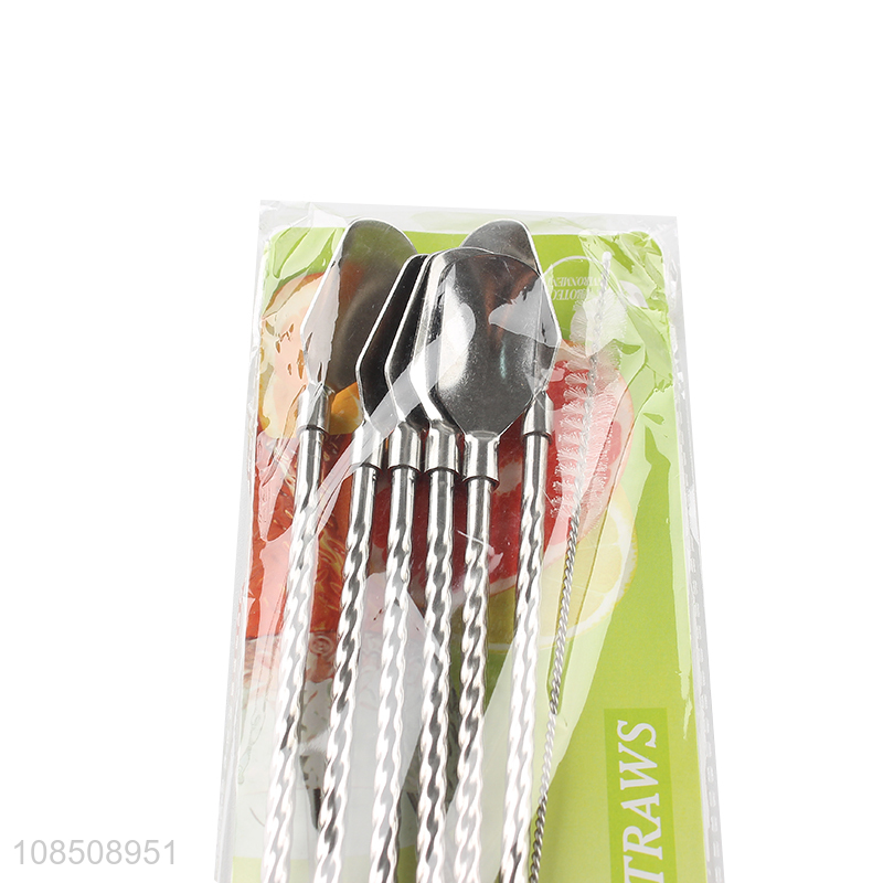 Top products stainless steel juice coffee drinking straw set