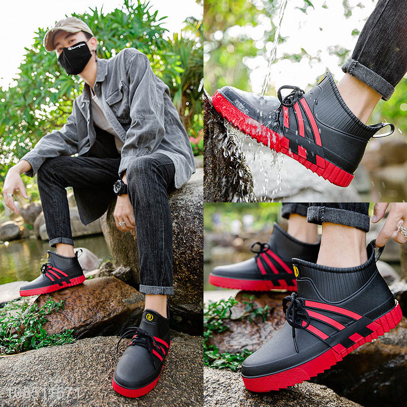 Wholesale from china fashion men anti-slip rain boots gumboot