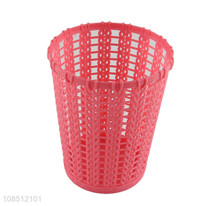 Factory supply plastic desktop storage basket waste bin for sale