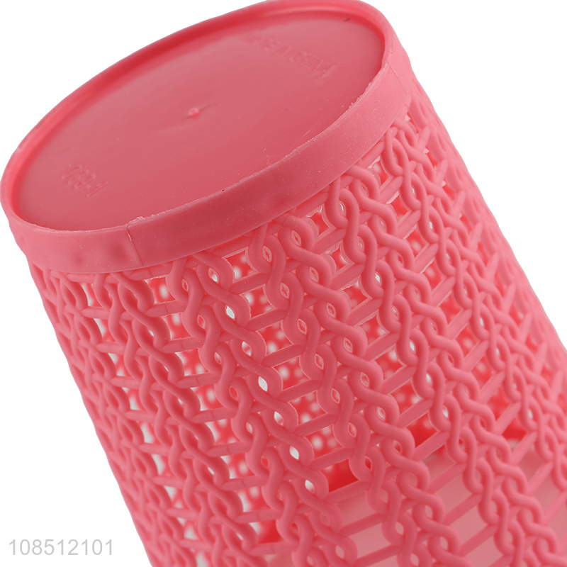 Factory supply plastic desktop storage basket waste bin for sale