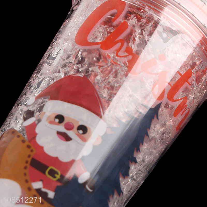 Most popular cartoon plastic water bottle drinking water cup with straw
