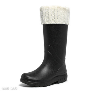 Factory direct sale winter waterproof women rain boots fashion shoes wholesale