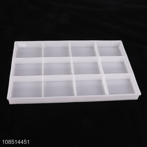 Good price 12 girds plastic tool box desktop storage organizer