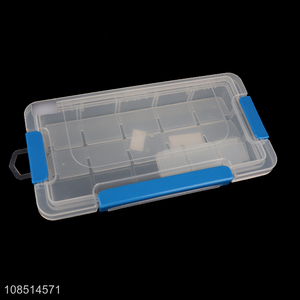 Custom plastic tool case fishing tackle box with removable compartments