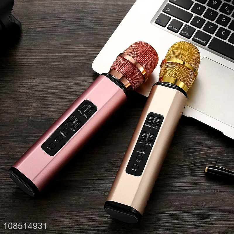 Wholesale trendy aluminium alloy microphone karaoke player wireless microphone