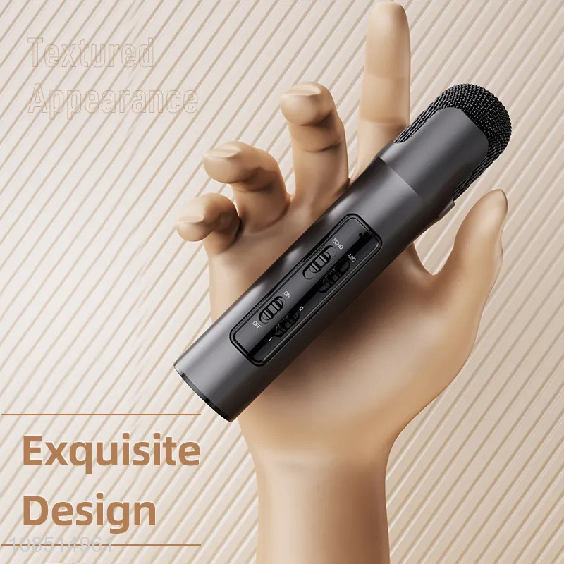 Good quality mini wireless karaoke microphone stereo condenser microphone