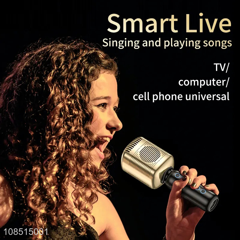 Wholesale handheld singing microphone wireless microphone for live streaming