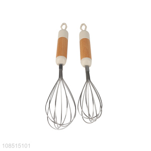 Wholesale from china handheld stainless steel kitchen tool egg whisk
