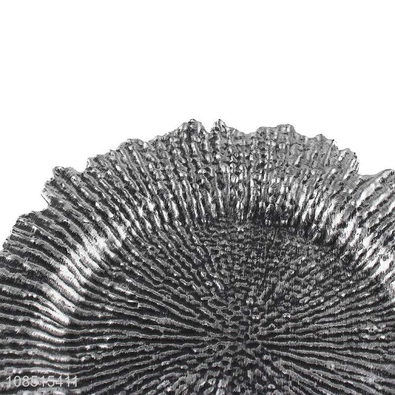 New arrival plastic reef charger plate luxury dinner plates
