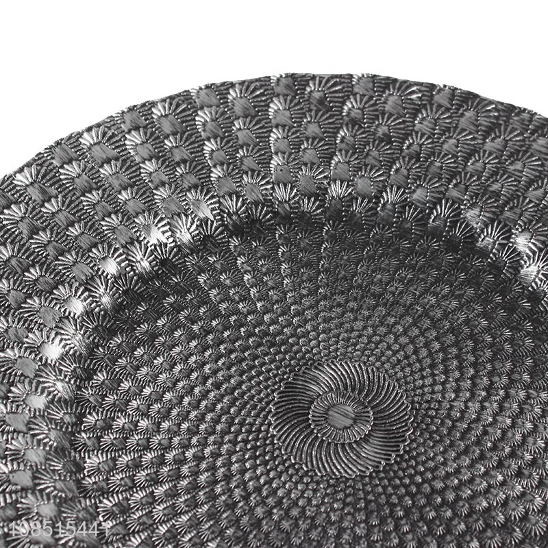 Factory supply antique metallic dinner plates charger plates