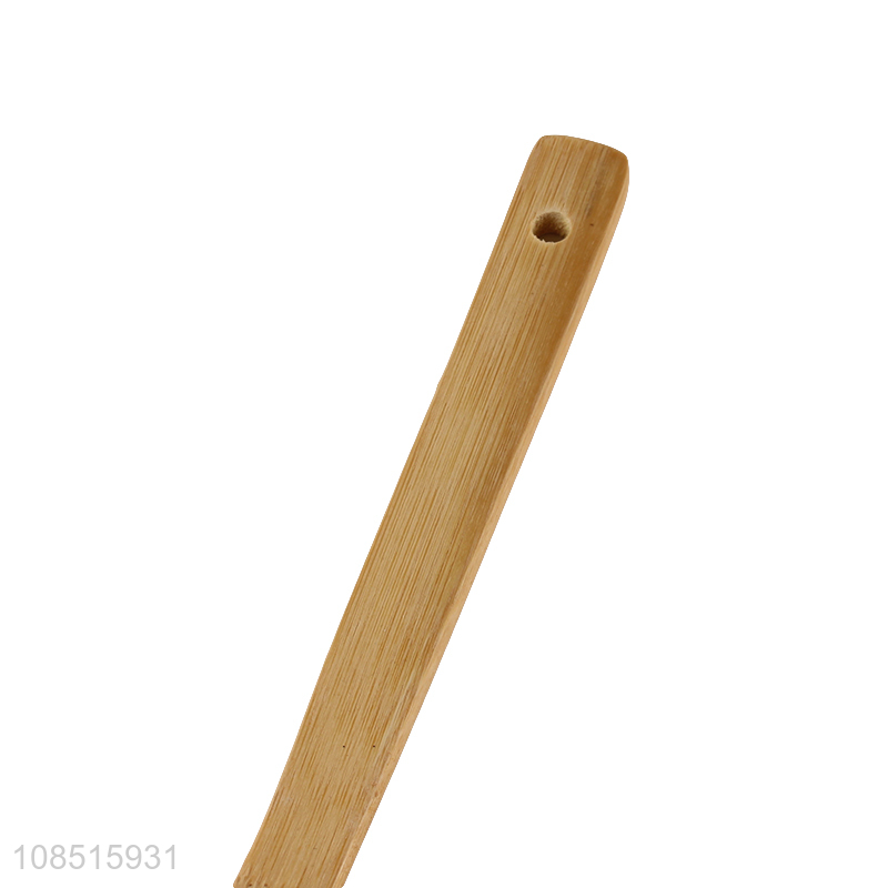 Low price bamboo household kitchen utensils slotted spatula for sale