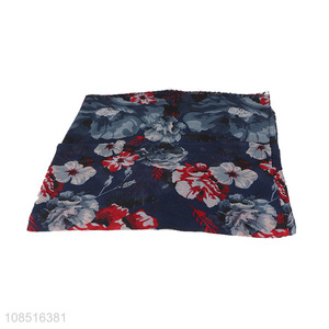 High quality elegant floral prints polyester <em>scarf</em> for summer