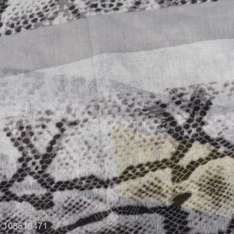 Wholesale lightweight thin long snakeskin printed scarf for women