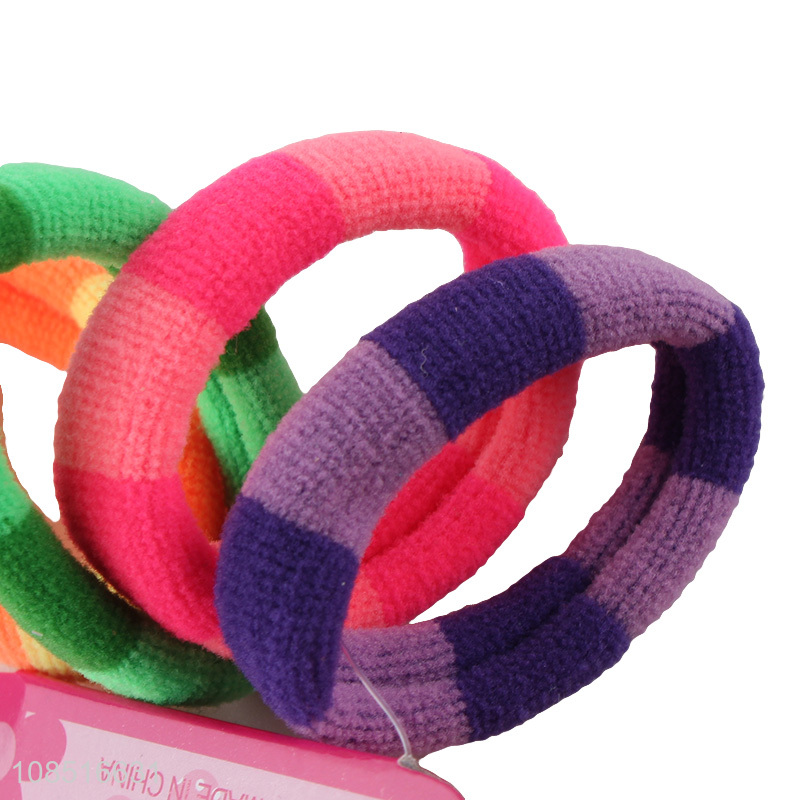 Wholesale 4pcs/set bi-colour hair bands terry cloth hair rings