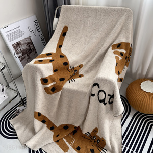 Good quality cartoon cat throw blanket winter warm bed sofa blanket