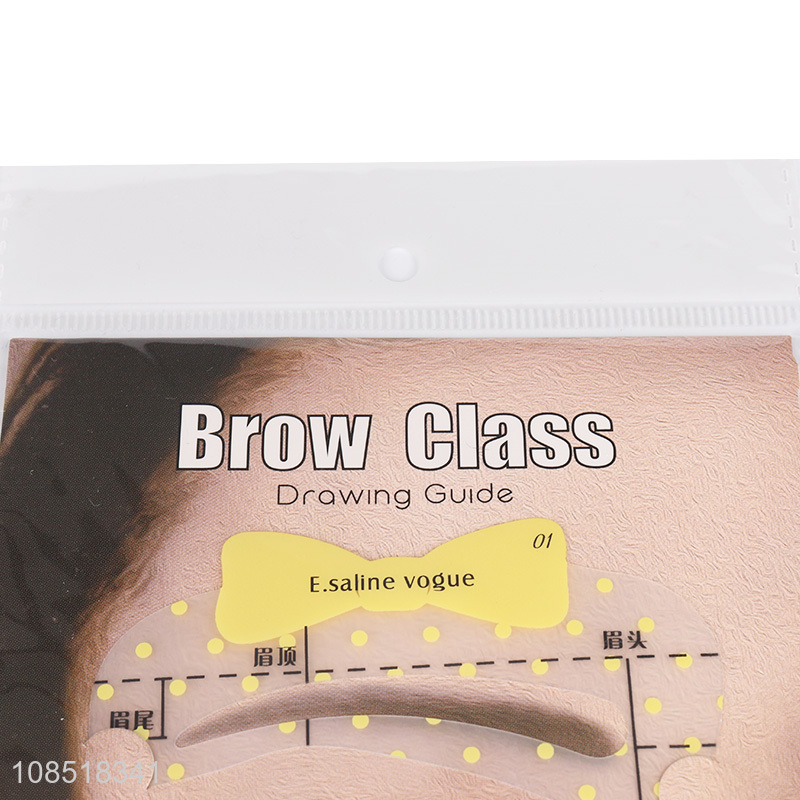 Wholesale eco-friendly brow drawing guide eyebrow stencil for women