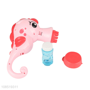Wholesale 9 holes seahorse bubble blower animal shaped bubble machine