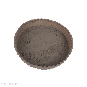Best price round silicone flower pattern cake mould for sale