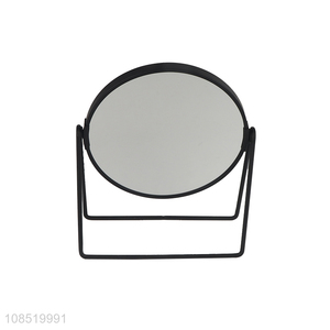 High quality double sided vanity makeup mirror with metal stand