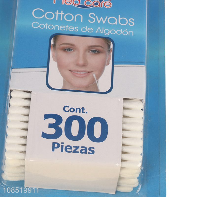Wholesale 300pcs plastic stick cotton swabs disposable cotton buds