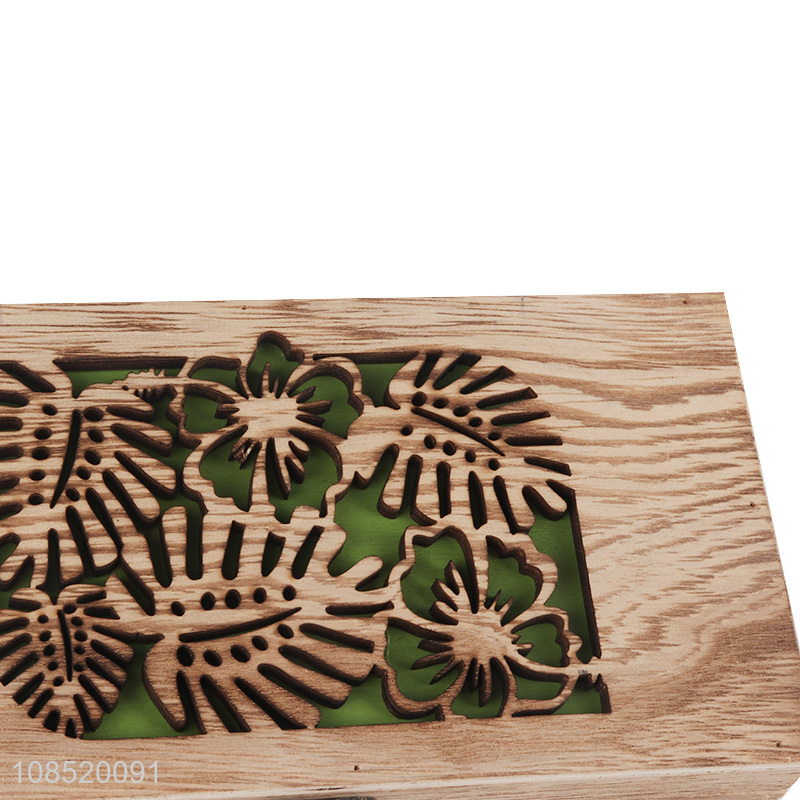 High quality carved wooden jewelery box jewel storage container