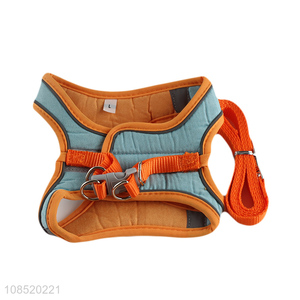 High quality adjustable padded vest pet harness set for small dogs