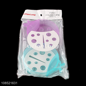 Factory price cute ladybud shape plastic soap dish for kitchen