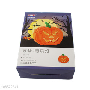 Wholesale <em>pumpkin</em> <em>lamp</em> buiding blocks toy for Halloween decor