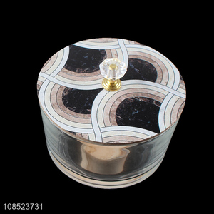 Factory price clear round glass storage jar for candy, jewelry storage