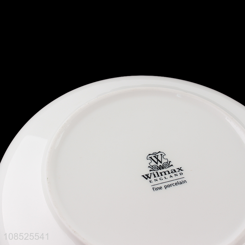 Hot sale round ceramic white dishes for home and restaurant