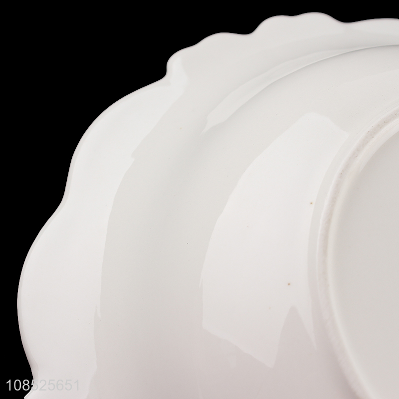 Good selling white ceramic tableware plate for home and restaurant