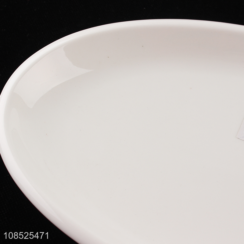 Factory supply white ceramic tableware plate for home