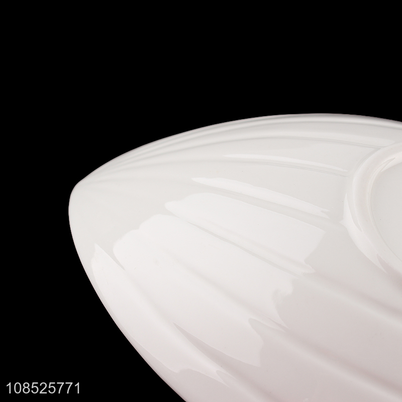 Good quality leaves shape ceramic plate tableware dishes