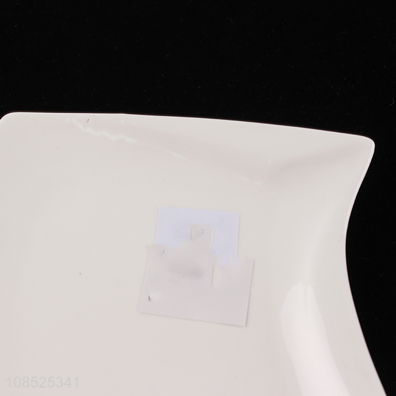 New style white ceramic decorative plate dishes for dinnerware