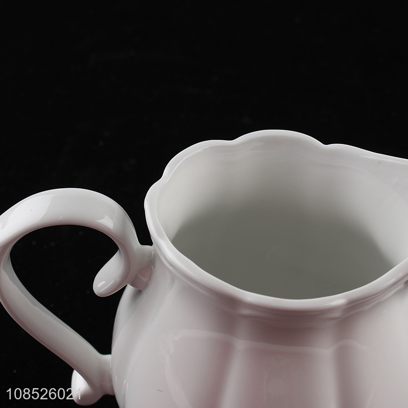 Wholesale ceramic creamer pitcher milk jar coffee serving tool