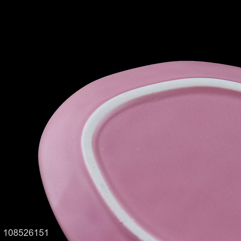 Bottom price irregular ceramic plate porcelain appetizer plate