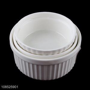 Good quality ceramic ramekin cup small oven safe cake baking dish