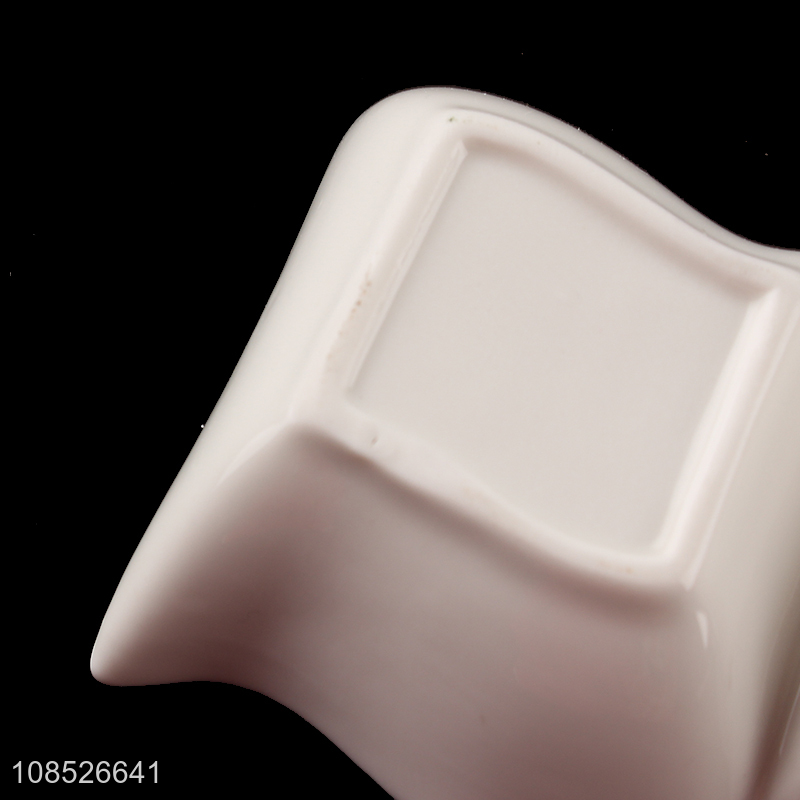 New arrival 3-compartment ceramic plate ceramic appetizer plate