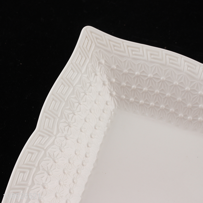 Good quality fine ceramic plate porcelain pasta salad plate