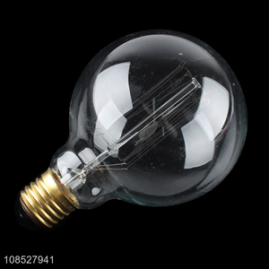 Factory supply durable round transparent vintage light bulb