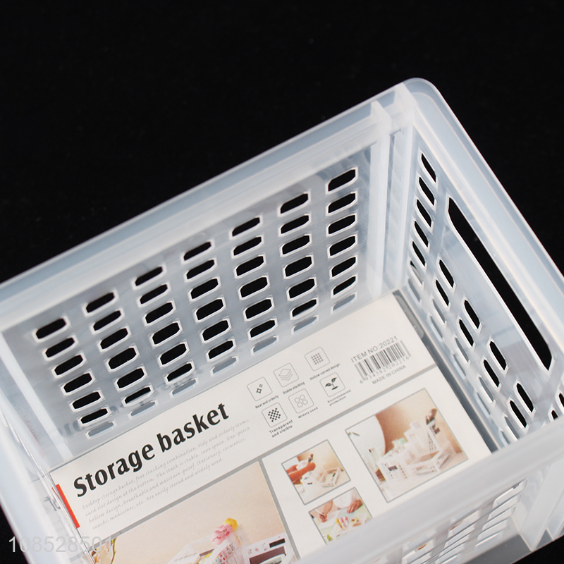 Wholesale multi-function plastic storage basket for kitchen bathroom