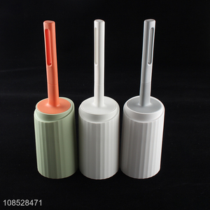 High quality simple design plastic toilet brush and holder set