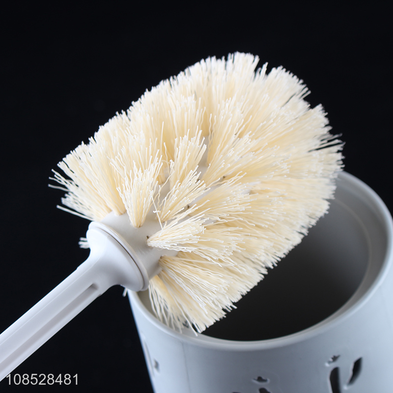 Wholesale trendy plastic toile brush set bathroom accessories