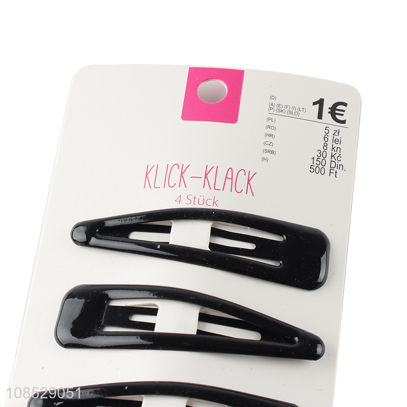 Hot sale black 4pieces women hairpin hair decoration